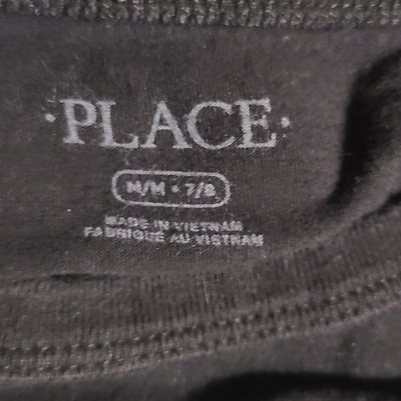 Children's Place Black Long Sleeve Shirt Size 7/8, Old Navy Pants Size 7 - Picture 2 of 7